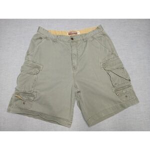 Coliseum Men's Cargo Shorts 36 Khaki Olive Multi-Pocket Casual Cotton